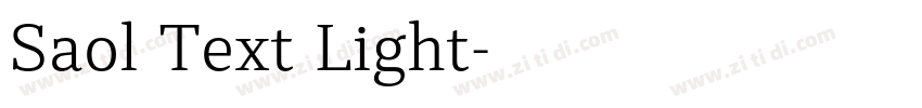 Saol Text Light字体转换